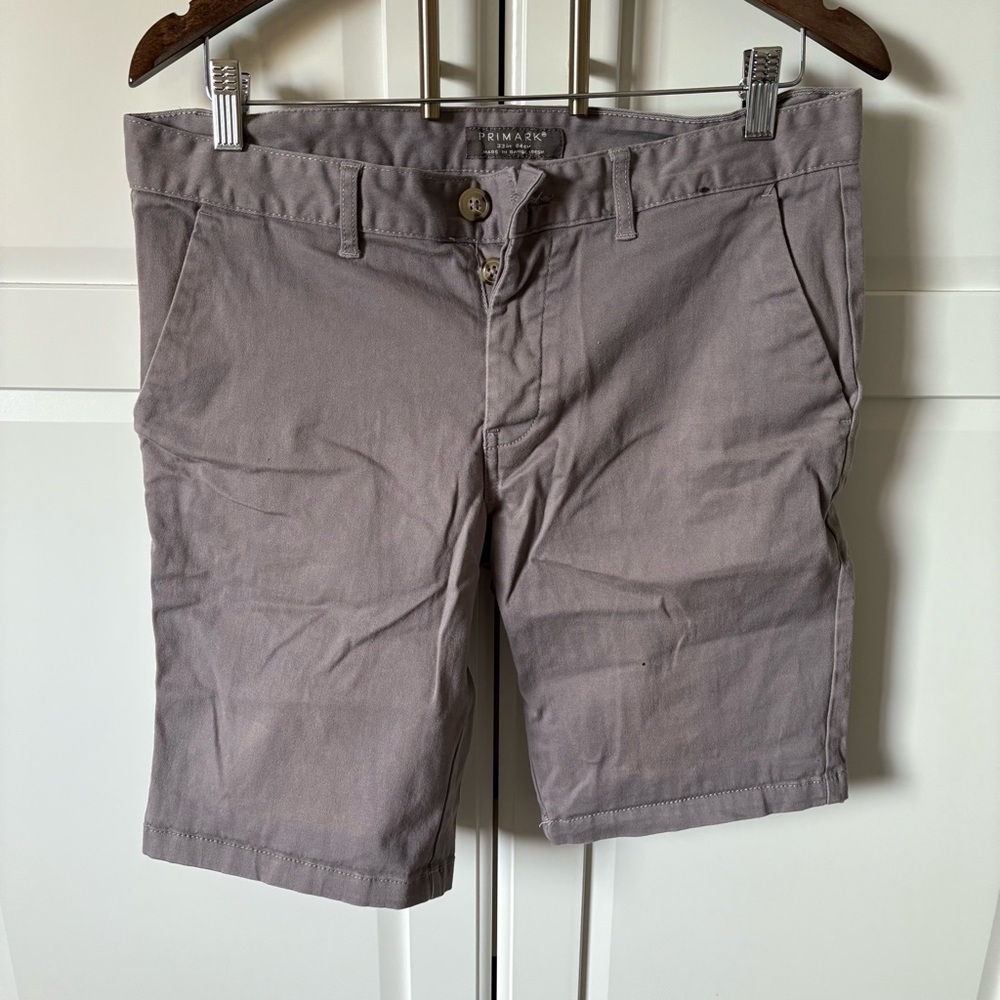 Primark Gray Flat Front Shorts Casual